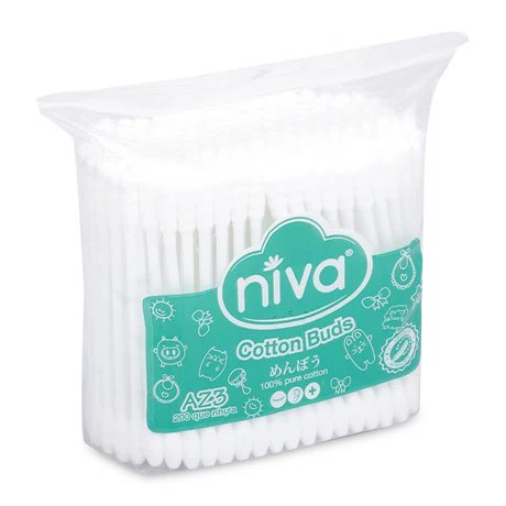 Tăm bông Niva AZ3 vệ sinh tai, mũi, mắt tiện lợi (Gói 200 que)