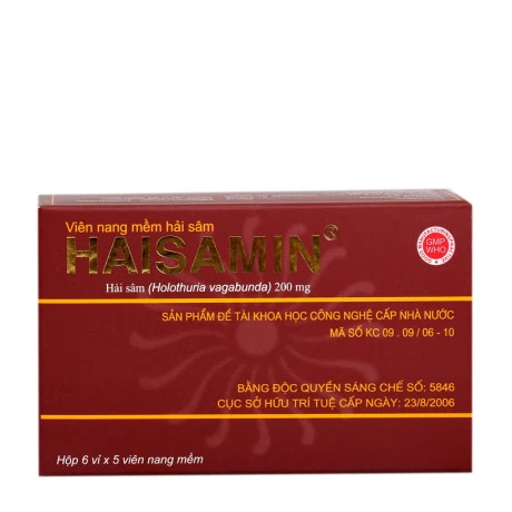Thuốc Haisamin 200mg tăng cường sinh lực (6 vỉ x 5 viên)