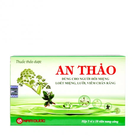 Thuốc An Thảo Ích Nhân dùng cho người hôi, loét miệng, lưỡi, viêm chân răng (5 vỉ x 10 viên)