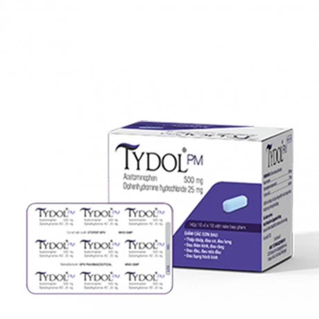 Thuốc Tydol PM trị các triệu chứng ho cảm thông thường (10 vỉ x 10 viên)