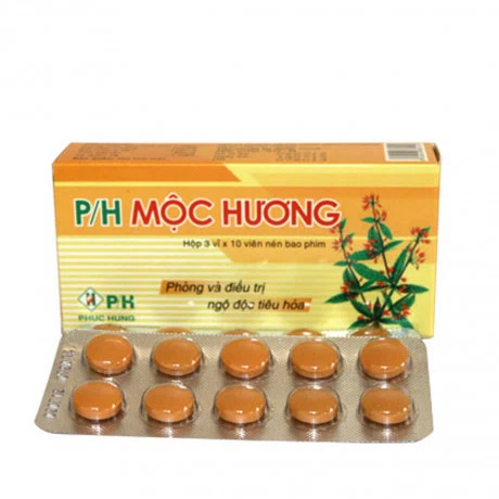 Thuốc P/H Mộc Hương điều trị đại tràng, tiêu chảy (3 vỉ x 10 viên)