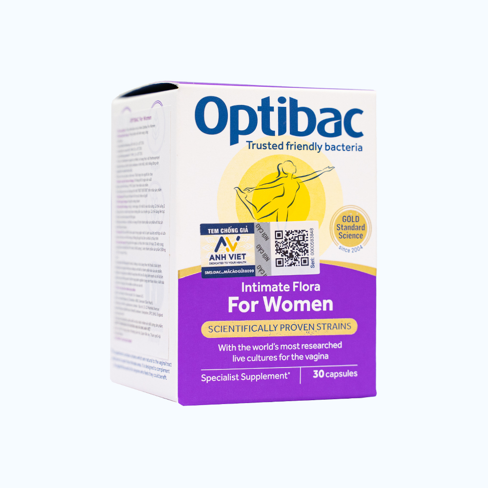 Viên uống OPTIBAC Intimate Flora For Women bổ sung lợi khuẩn cho phụ nữ (Hộp 30 viên)