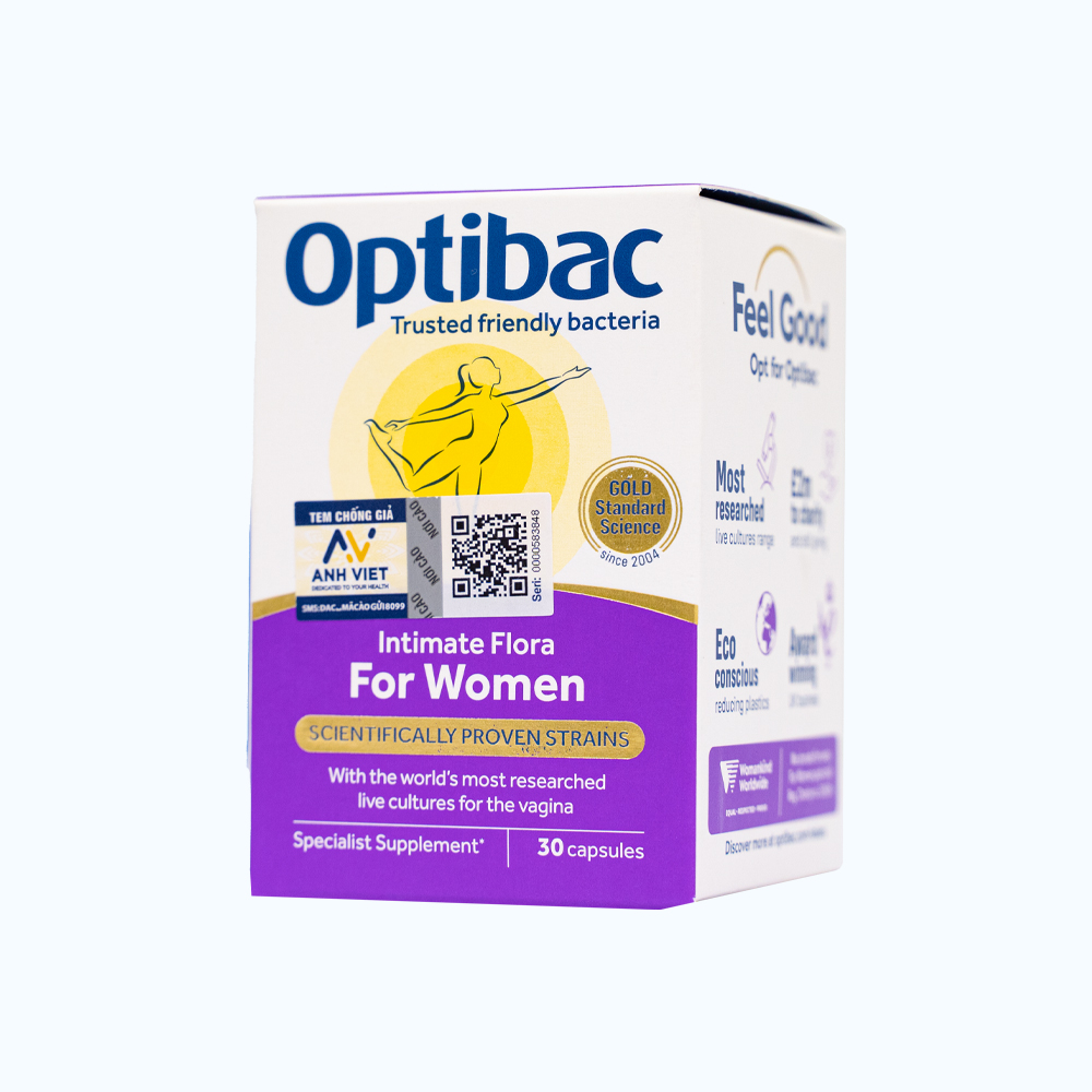 Viên uống OPTIBAC Intimate Flora For Women bổ sung lợi khuẩn cho phụ nữ (Hộp 30 viên)