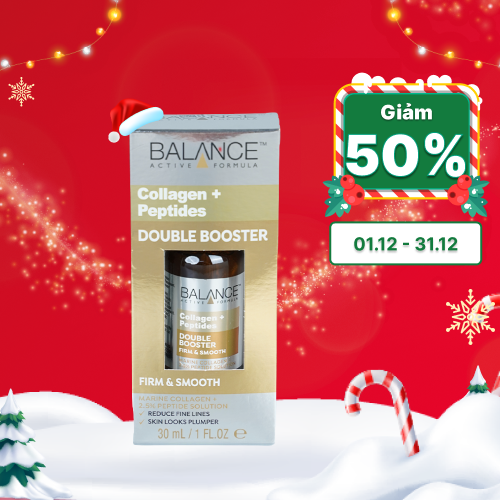 Serum BALANCE Active Formula Serum Double Booster Collagen + 2.5% Peptides Ngừa Lão Hoá (30ml)