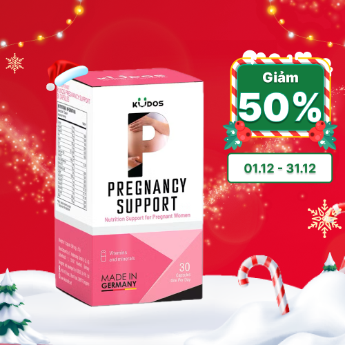 Viên uống Kudos Pregnancy Support bổ sung vitamin, khoáng chất cho bà bầu (Hộp 30 viên)