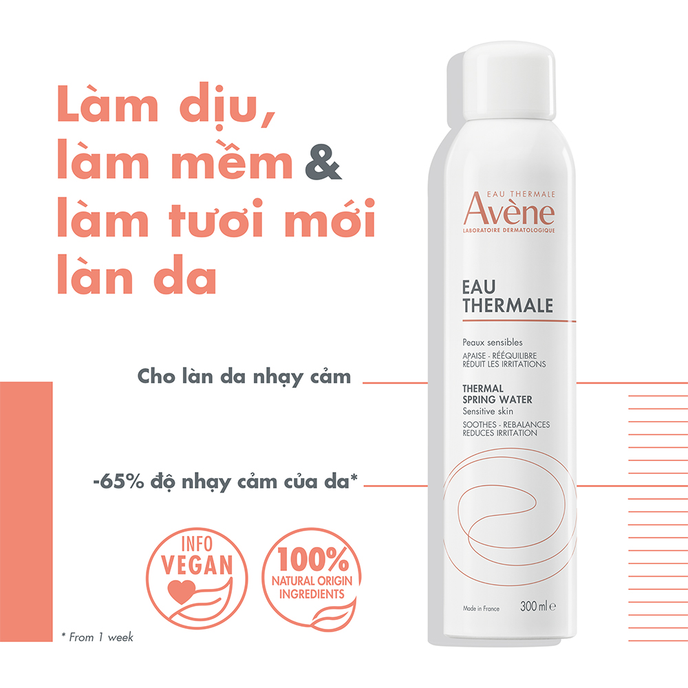 Xịt khoáng cấp ẩm Eau Thermale Avène EAU THERMALE giúp làm dịu và bảo vệ da  (300ml)