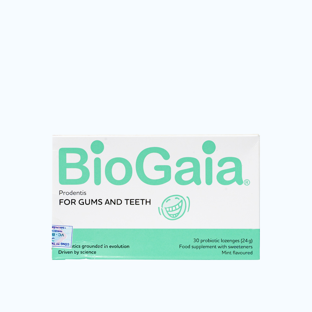 Viên ngậm nha khoa Biogaia Prodentis (hộp 30 viên) giúp bảo vệ sức khỏe răng lợi