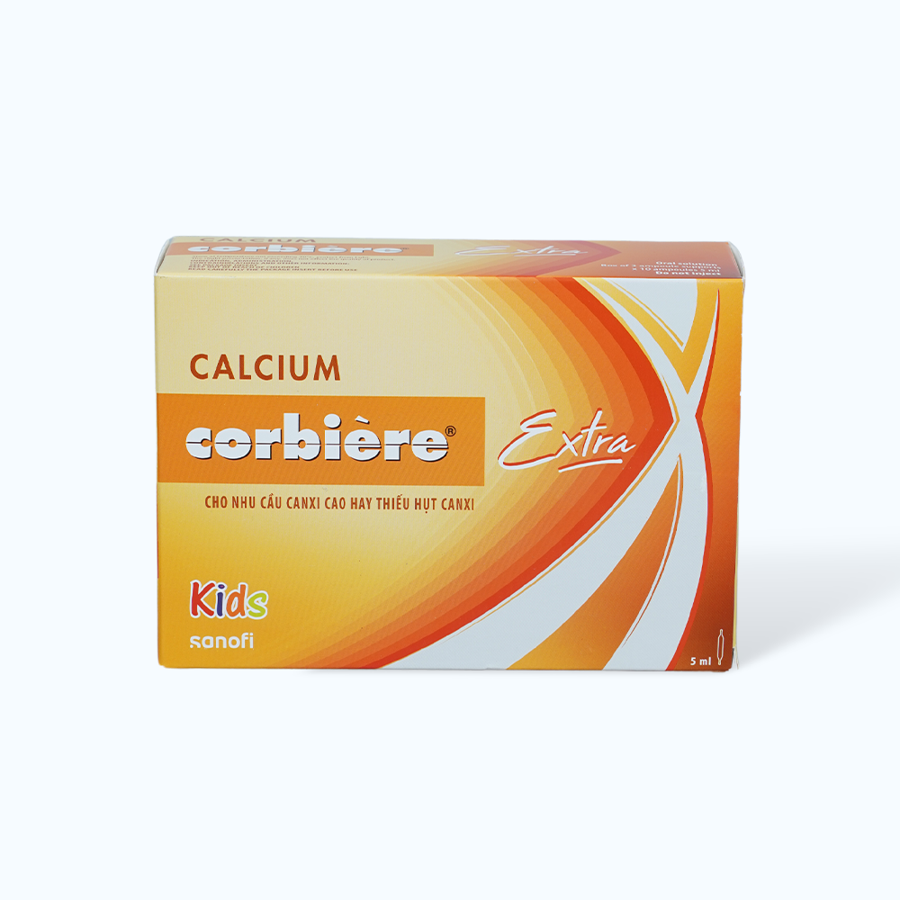 Dung dịch uống Calcium Corbiere Extra bổ sung calci, ngừa loãng xương, còi xương (3 vỉ x 10 ống)