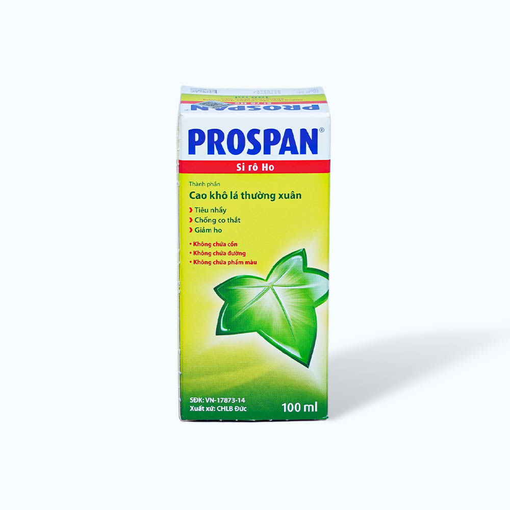 Prospan siro 100ml (Hộp/Chai) – Siro ho thảo dược, long đờm, giảm ho