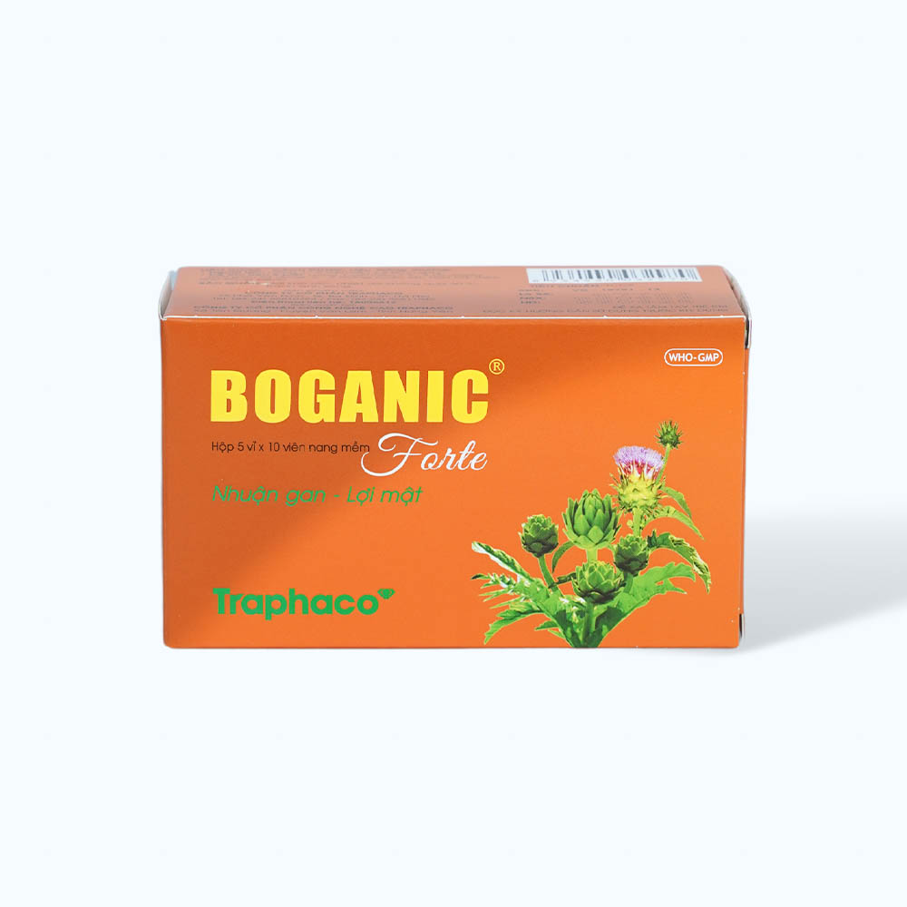 Viên nang Boganic Forte hỗ trợ các bệnh lý về gan, mỡ máu (5 vỉ x 10 viên)