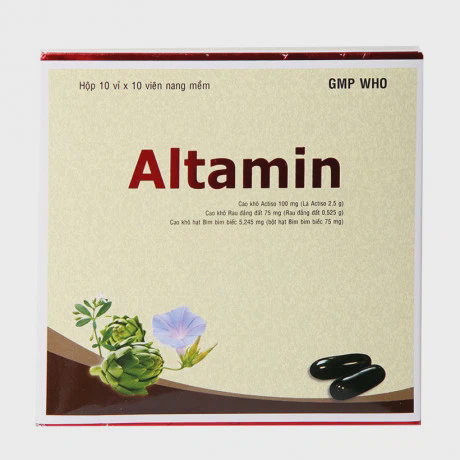 Thuốc Altamin điều trị suy giảm chức năng về gan, mỡ máu (10 vỉ x 10 viên)