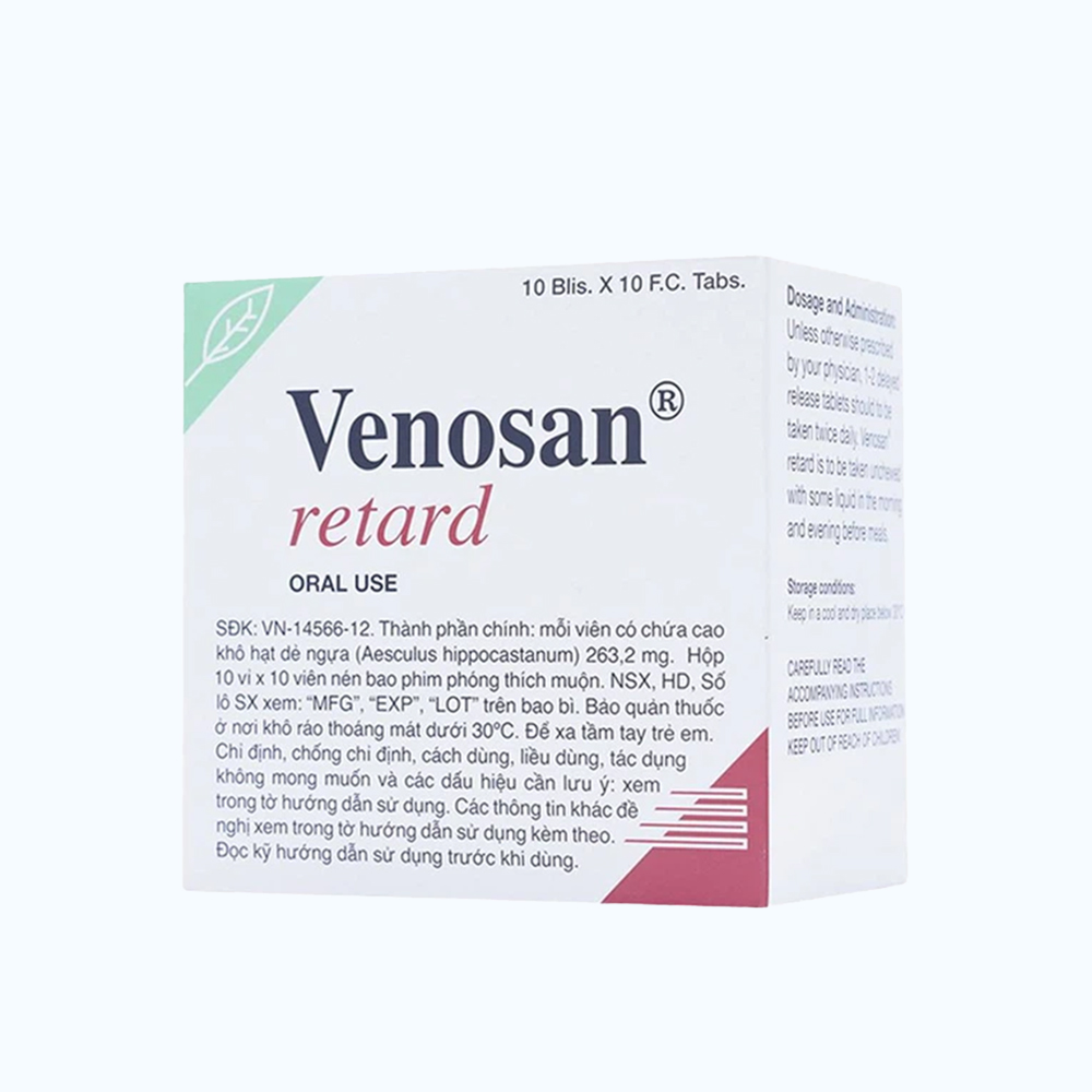 Thuốc Venosan retard ngăn ngừa và điều trị rối loạn tuần hoàn (10 vỉ x 10 viên)