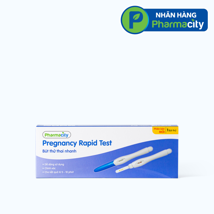 Bút thử thai nhanh Pharmacity phát hiện hCG sớm (Hộp 1 cái)