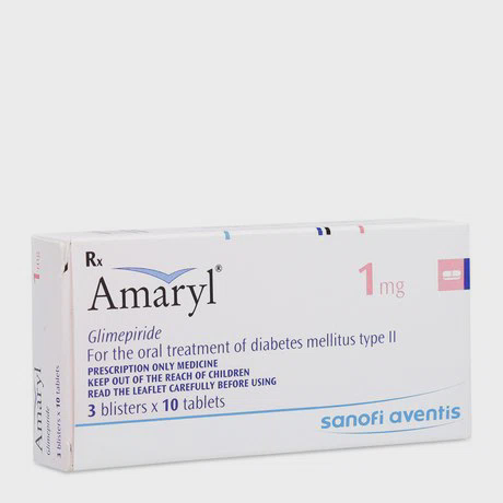 Thuốc Amryl 1mg điều trị đái tháo đường typ 2 (3 vỉ x 10 viên/hộp)