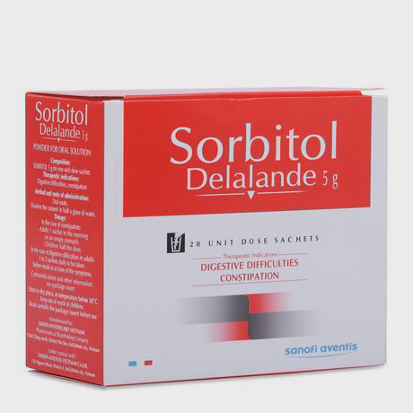 Thuốc bột Sorbitol Sanofi 5g điều trị triệu chứng táo bón, khó tiêu (20 gói x 5g)