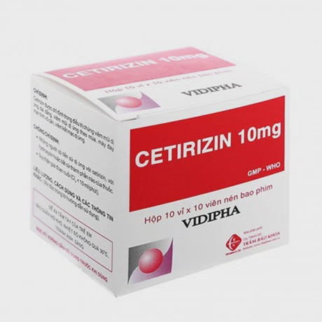 Cetirizin 10mg - VIDIPHA (10 vỉ x 10 viên)