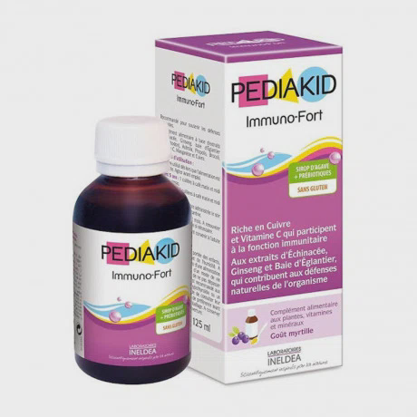 Siro Pediakid Immuno-Fort (Chai 125ml) giúp hỗ trợ sức đề kháng cho bé