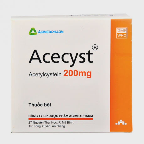 Thuốc Acecyst 200mg giảm long đờm, làm dịu cơn ho (Hộp 30 gói)