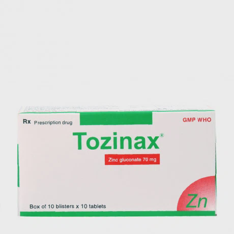 Thuốc Tozinax 70mg phòng ngừa và điều trị kẽm (10 vỉ x 10 viên)