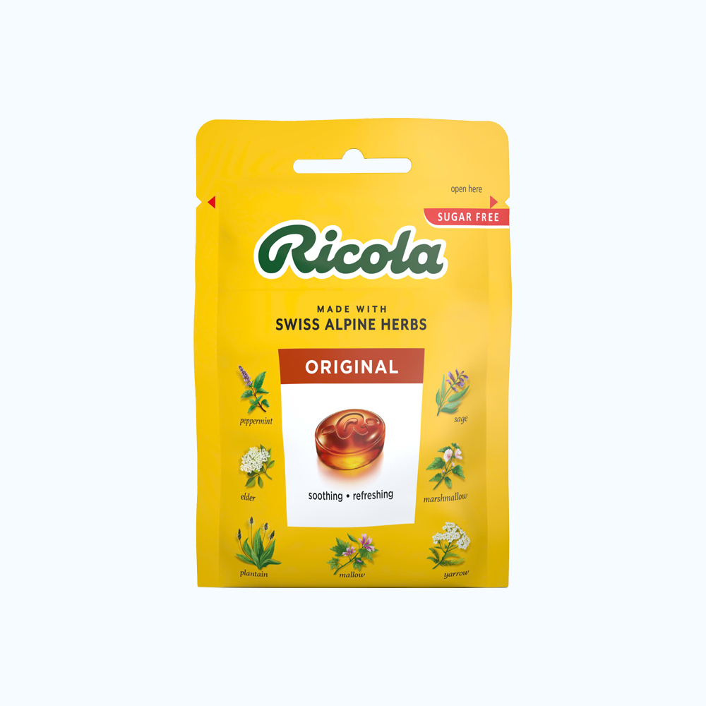 Kẹo ngậm thảo mộc RICOLA không đường nguyên bản (15g/17.5g)