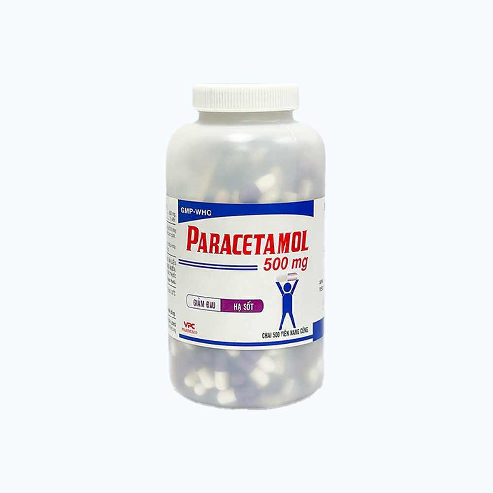 Thuốc Paracetamol 500mg Pharimexco hạ sốt, giảm đau (chai 500 viên)