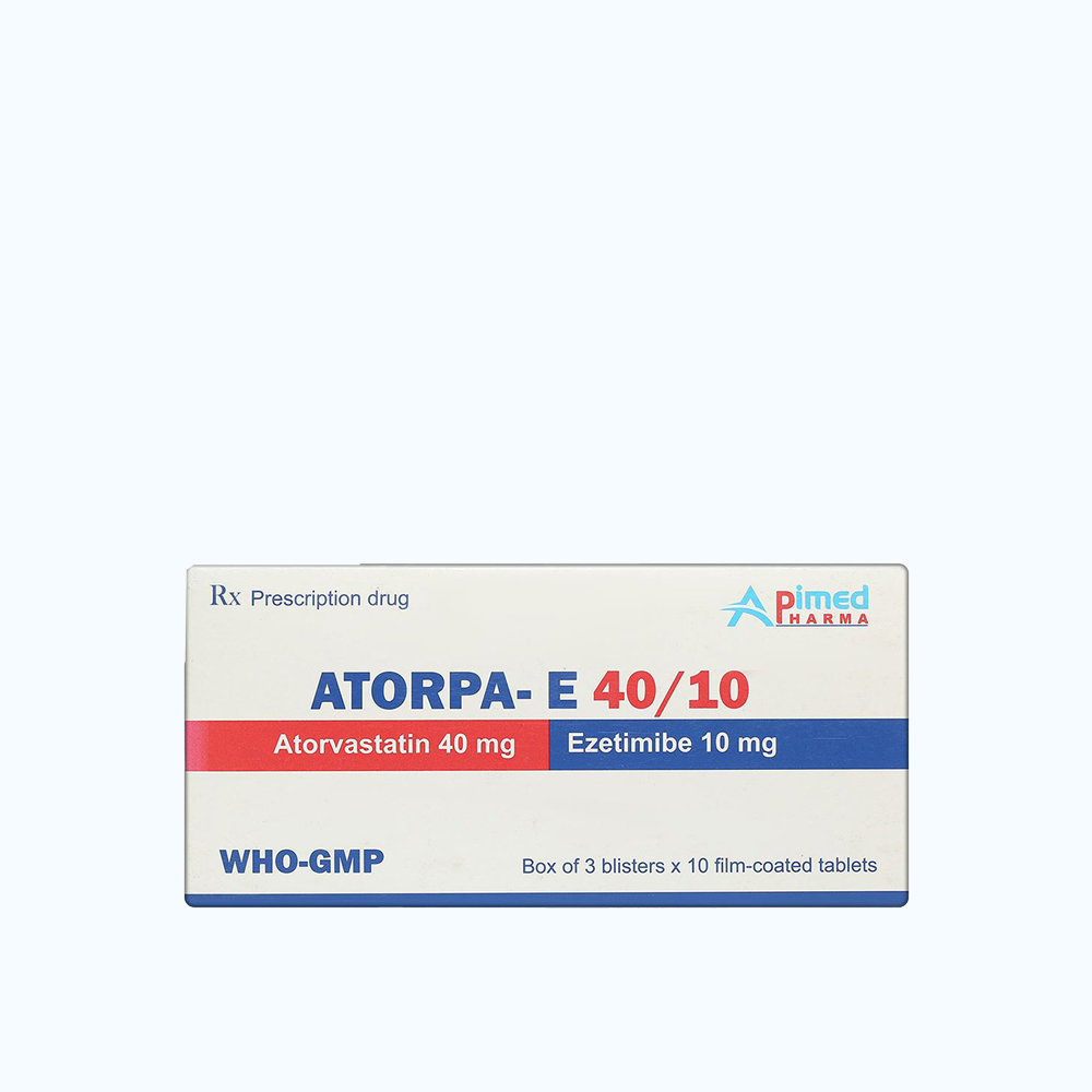 Viên nén ATORPA-E 40MG /10mg trị tăng cholesterol máu, phòng ngừa bệnh ...
