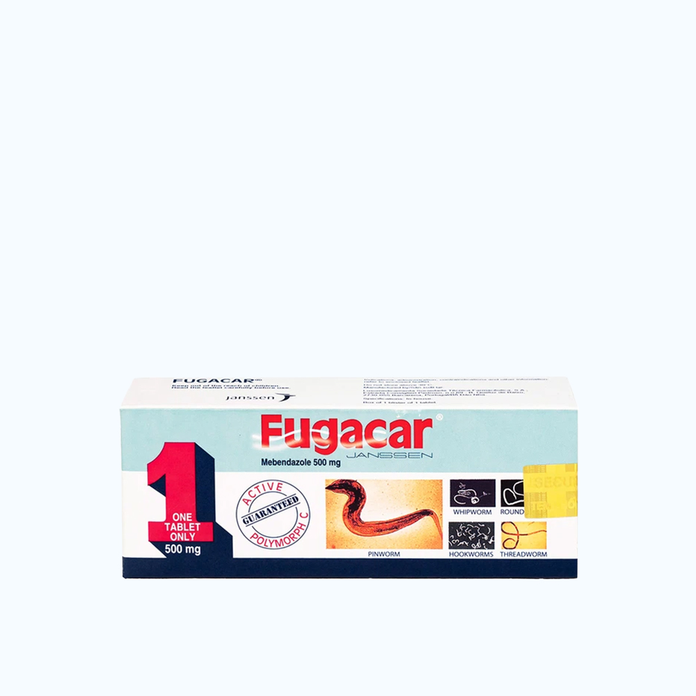 Thuốc Fugacar EU 500Mg: Tẩy giun hiệu quả (1 Vỉ x 1 Viên)