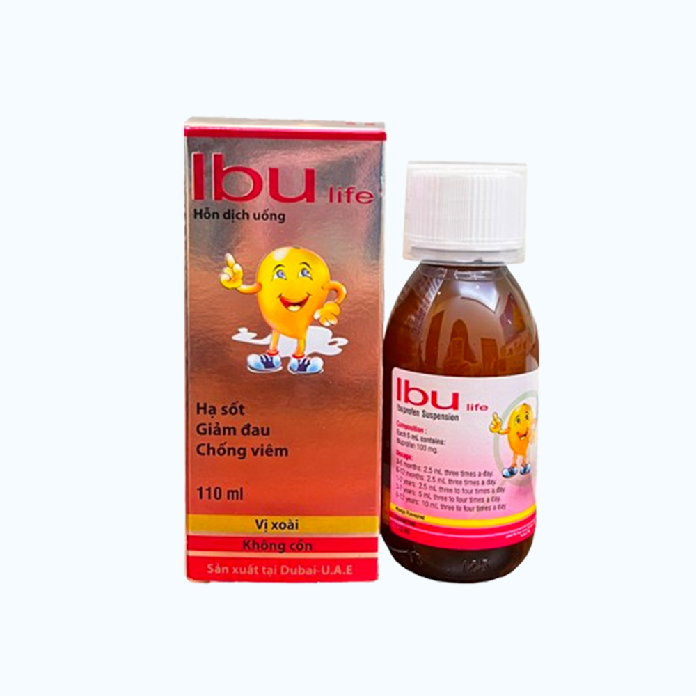 Ibulife (Chai 110ml) hạ sốt, giảm đau đầu, đau răng