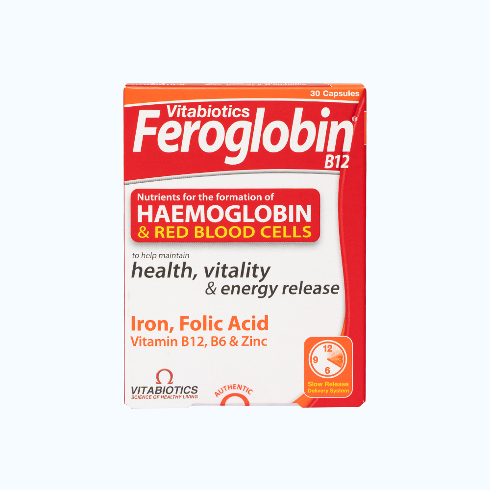 Viên uống Feroglobin B12 Vitabiotics (Hộp 30 viên) giúp tăng khả năng tạo máu