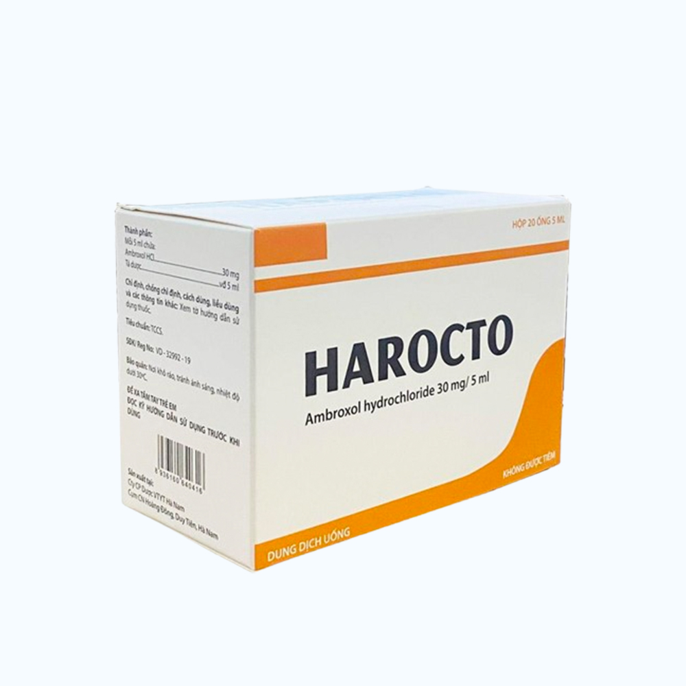 Thuốc Harocto tiêu chất nhầy đường hô hấp (20 ống)