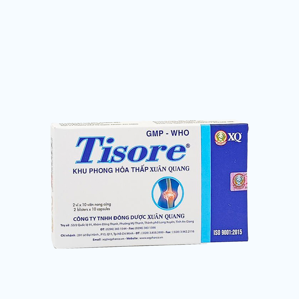 Thuốc Tisore - Khu phong hóa thấp Xuân Quang trị đau nhức xương khớp (2 vỉ x 10 viên)