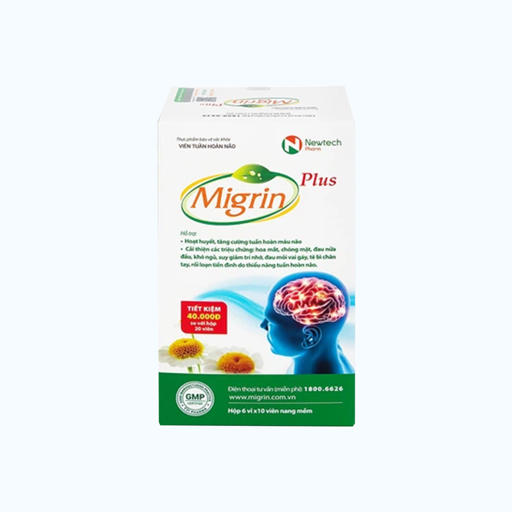 Migrin Plus CVI Pharma (Hop 60 Vien)