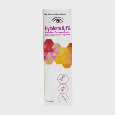 Hylaform 0.1% điều trị khô mắt, bệnh rối loạn biểu mô - giác mạc (chai 10ml)