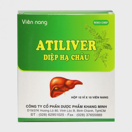 Thuốc Atiliver Diệp hạ châu hạ men gan, tăng cường chức năng gan, bổ gan (10 vỉ x 10 viên)