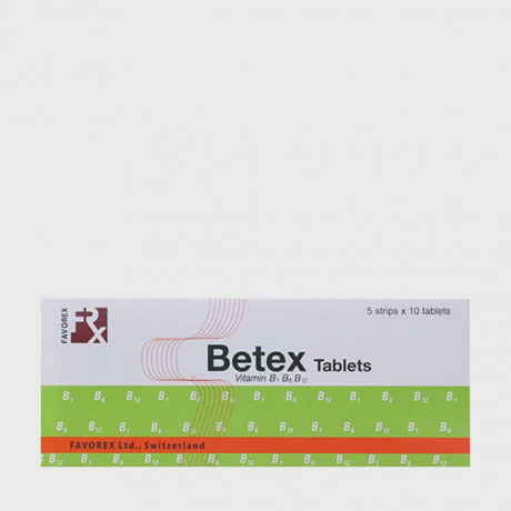 Thuốc Betex điều trị rối loạn do thiếu vitamin B1, B6, B12 (5 vỉ x 10 viên)