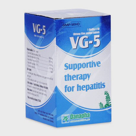 Thuốc VG 5 điều trị viêm gan, hạ men gan (chai 40 viên)