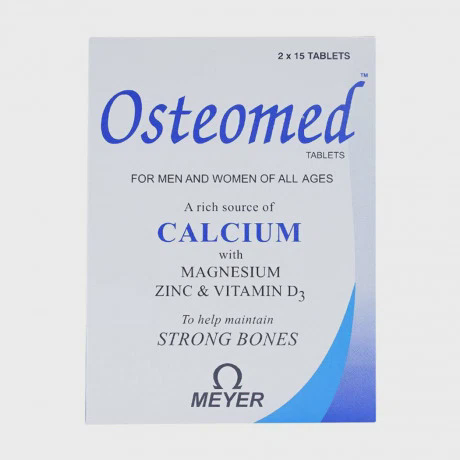 Thuốc Osteomed Meyer bổ sung calci, magne, kẽm, vitamin D3 và khoáng chất (2 vỉ x 15 viên)