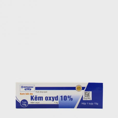 Thuốc dùng ngoài Kẽm oxyd 10% điều trị các bệnh da và nhiễm khuẩn da (tuýp 15g)