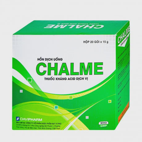 Hỗn dịch uống Chalme 15g điều trị viêm loét dạ dày (hộp 20 gói)