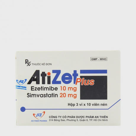 Atizet plus (3 vỉ x 10 viên/hộp)