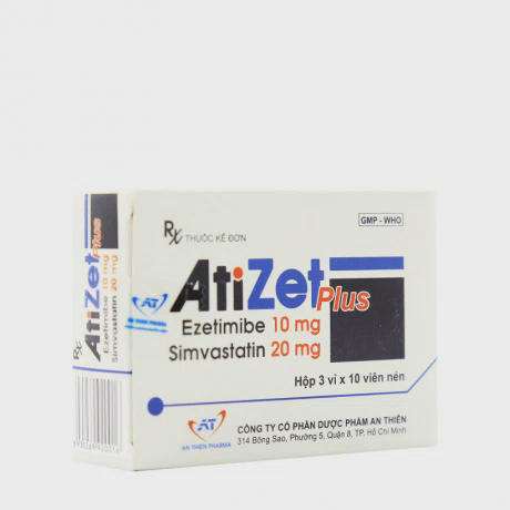 Atizet plus (3 vỉ x 10 viên/hộp)
