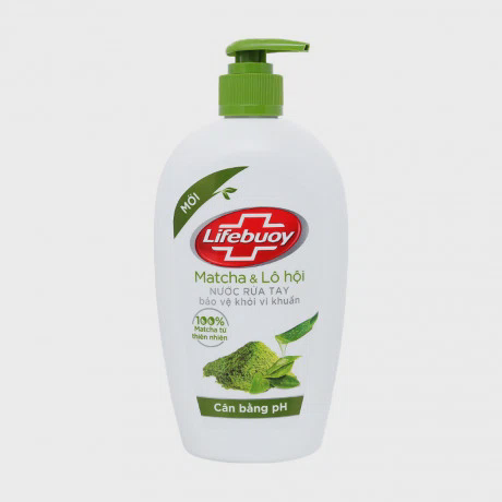 Nước Rửa Tay LIFEBUOY Công thức Vitamin Matcha và Lô Hội (chai 450)