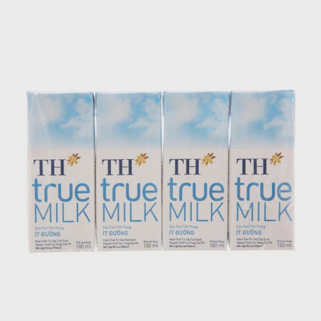 Sữa tươi tiệt trùng TH True Milk ít đường 180ml (thùng 12 hộp)