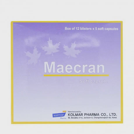 Viên nang Maecran 5mg cung cấp vitamin, cải thiện rối loạn hệ tuần hoàn ngoại biên (12 vỉ x 5 viên)