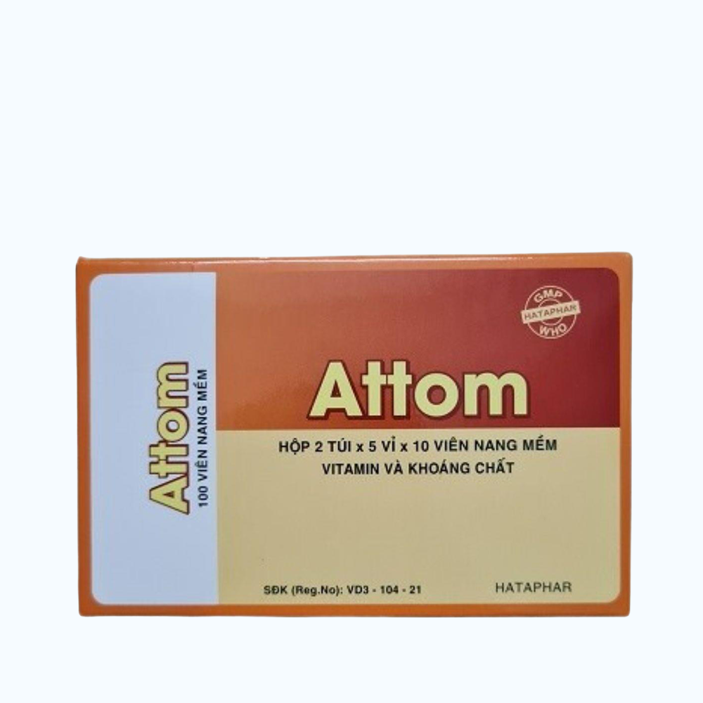 Thuốc Attom hỗ trợ bổ sung vitamin và khoáng chất (100 Viên)