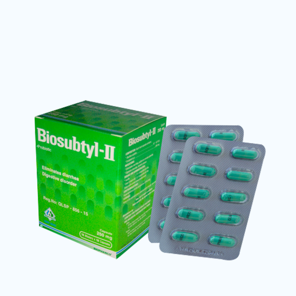 Men tiêu hoá sống Biosubtyl-II Biopharco 250mg điều trị tiêu chảy (Hộp 100 viên)