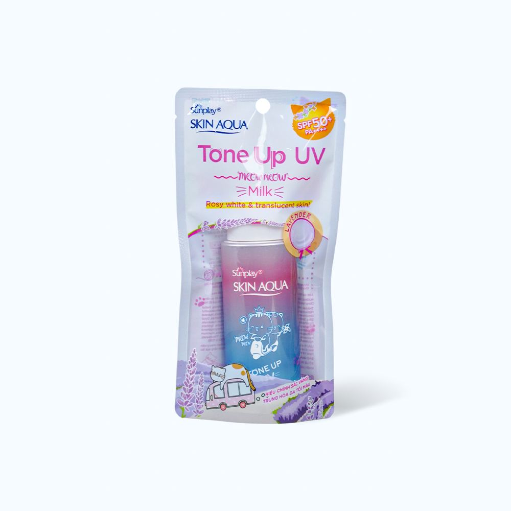 Sữa Chống Nắng Sunplay Skin Aqua Tone Up UV Milk Lavender SPF50+ PA++++ 50g