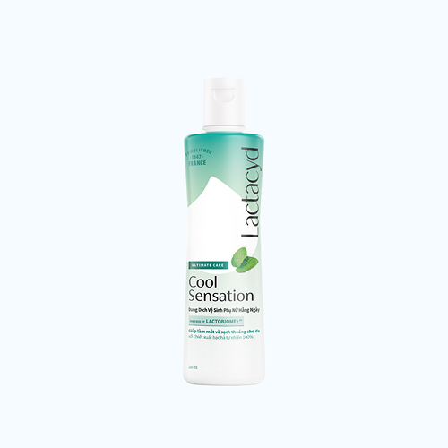 Dung dịch vệ sinh phụ nữ Lactacyd Cool Sensation bạc hà mát lạnh (Chai 250ml)
