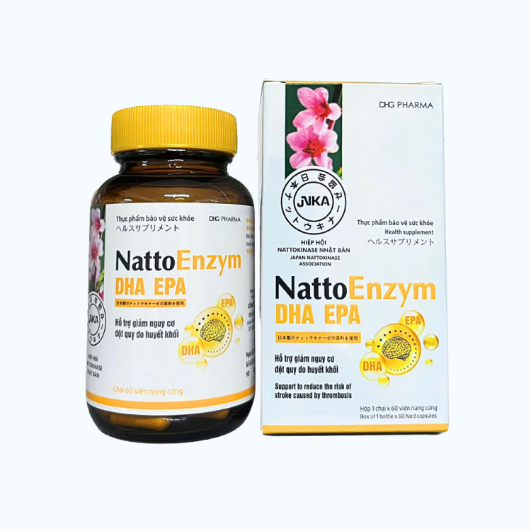 Viên uống NattoEnzym DHA EPA hỗ trợ giảm nguy cơ đột quỵ do huyết khối