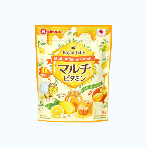 Eikodo Kẹo Ngậm Multi Vitamin Vị Chanh Mật Ong Gói 15g